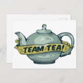 Teamtheepot voor theeliefhebbers briefkaart (Voorkant / Achterkant)
