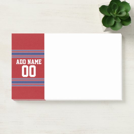 Teamtrui met aangepaste naam en nummer post-it® notes (Kantoor)