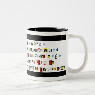 Teamwerk Definition Wraparound Tweekleurige Koffiemok
