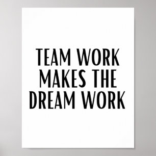 Teamwerk laat de droom werkelijkheid worden Grappi Poster