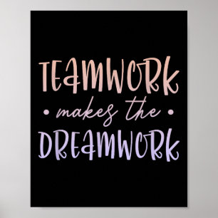 Teamwerk Maakt De Droom Werk Werknemer Team Motiva Poster