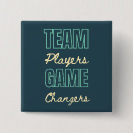 Teamwerk Motivatie bedrijfspersoneel Kantoor Vierkante Button 5,1 Cm