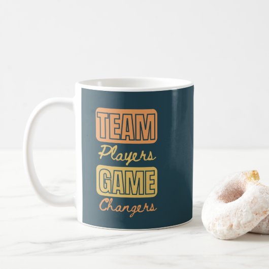Teamwerk Motivatie Spreuk Kantoor Zakelijk Cadeau Koffiemok (Met donut)