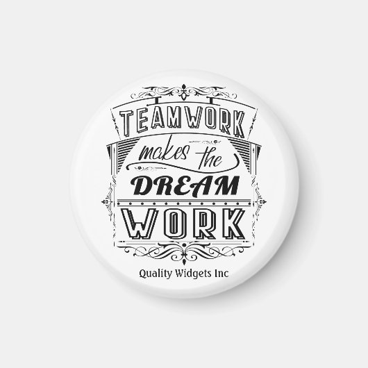 Teamwerk van het team van het personeel maakt het  magneet (Voorkant)