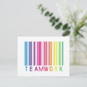 Teamwork Barcode 02 Briefkaart (Staand voorkant)