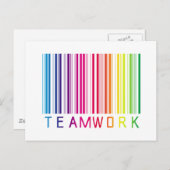 Teamwork Barcode 02 Briefkaart (Voorkant / Achterkant)