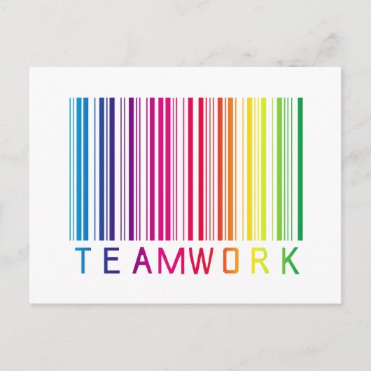 Teamwork Barcode 02 Briefkaart (Voorkant)