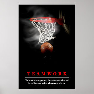 Teamwork Basketbal Motivatie Inspirerend Poster