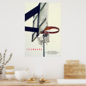 Teamwork Basketbal Motivatie Sport Poster (Keuken)