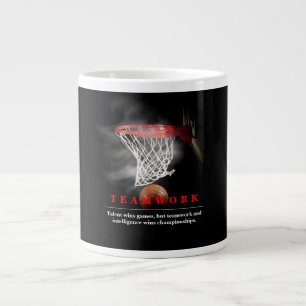 Teamwork Basketbal Motiverend Inspirerend Extra Grote Beker