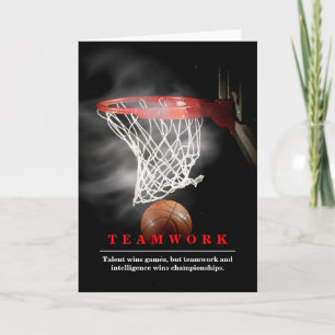 Teamwork Basketbal Motiverend Inspirerend Kaart