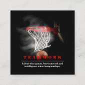 Teamwork Basketball Motivational Inspirational Informatiekaartje (Voorkant)