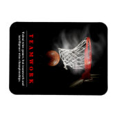Teamwork Basketball Motivational Inspirational Magneet (Horizontaal)
