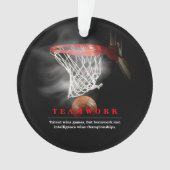 Teamwork Basketball Motivational Inspirational Ornament (voorkant)