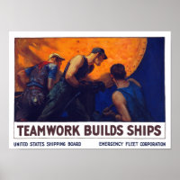Teamwork bouwt schepen — Eerste Wereldoorlog