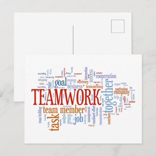 TEAMWORK BRIEFKAART (Voorkant / Achterkant)