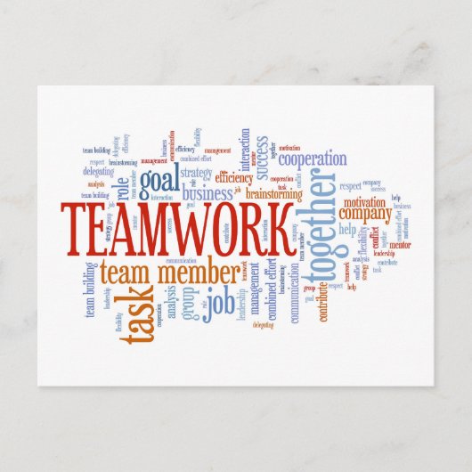 TEAMWORK BRIEFKAART (Voorkant)