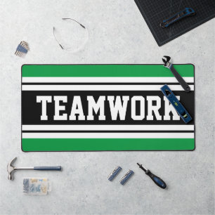 TEAMWORK Fun Green Zwart Wit Racing Stripes Bureaumat
