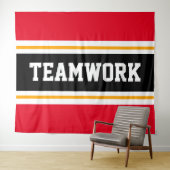 TEAMWORK Fun Helder Rood Zwart Wit Racing Stripes Wandkleed (In Situ (horizontaal))