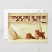 Teamwork Inspirerend Briefkaart (Voorkant / Achterkant)