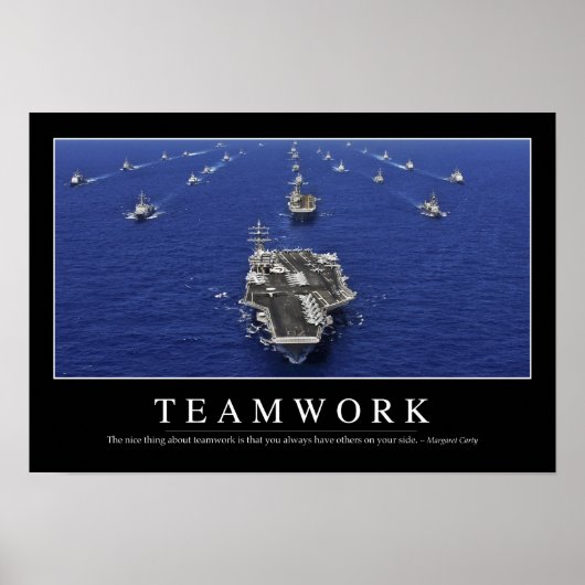 Teamwork: Inspirerend prijsopgave Poster (Voorkant)
