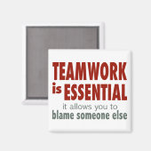Teamwork is essentieel magneet (Voorkant / Achterkant)