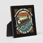 Teamwork maakt de stream werk, Dragon Boat Racing Fotoplaat (Voorkant)