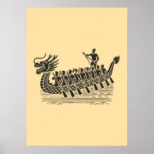 Teamwork maakt de stream werk, Dragon Boat Racing Poster