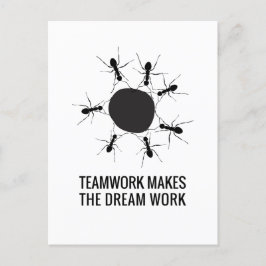TEAMWORK MAAKT HET DREAMWERK BRIEFKAART