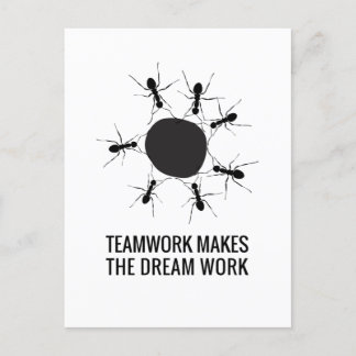 TEAMWORK MAAKT HET DREAMWERK BRIEFKAART