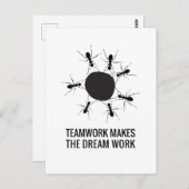 TEAMWORK MAAKT HET DREAMWERK BRIEFKAART (Voorkant / Achterkant)