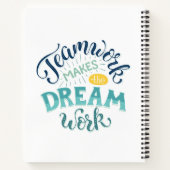 Teamwork maakt het droomwerk notitieboek (Achterkant)