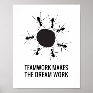 Teamwork maakt het droomwerk poster