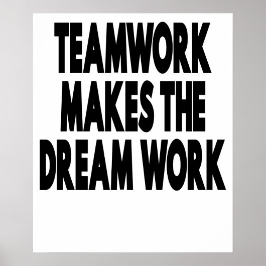 Teamwork maakt het droomwerk poster (Voorkant)