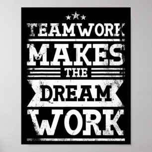 Teamwork maakt het droomwerkontwerp voor een liefh poster