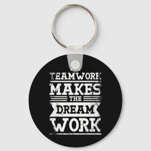 Teamwork maakt het droomwerkontwerp voor een liefh sleutelhanger