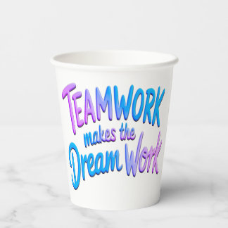 Teamwork makes the Dream Work Papieren Bekers