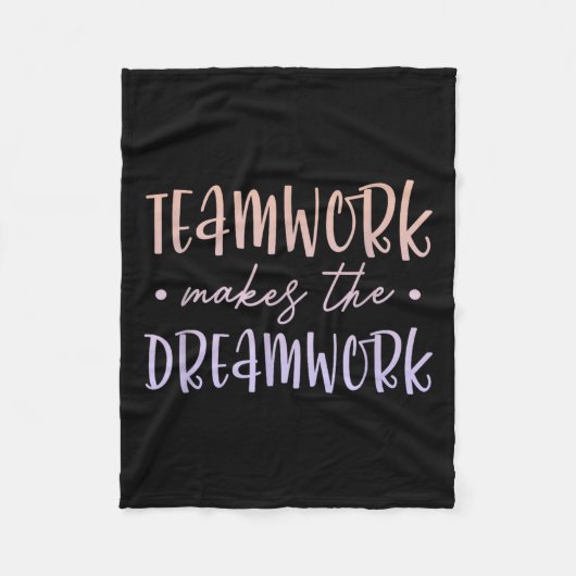 Teamwork Makes The Dreamwork Employee Team Motivat Fleece Deken (Voorkant)