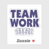 Teamwork met grafische onderscheiding of erkenning sticker (Vel)