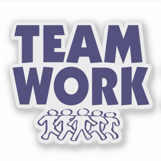 Teamwork met grafische onderscheiding of erkenning sticker (Voorkant)
