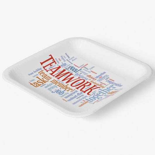 TEAMWORK PAPIEREN BORDJE (Gebogen)