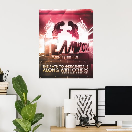 TEAMWORK - POSTER MOTIVATIONNEL (Bureau à domicile)