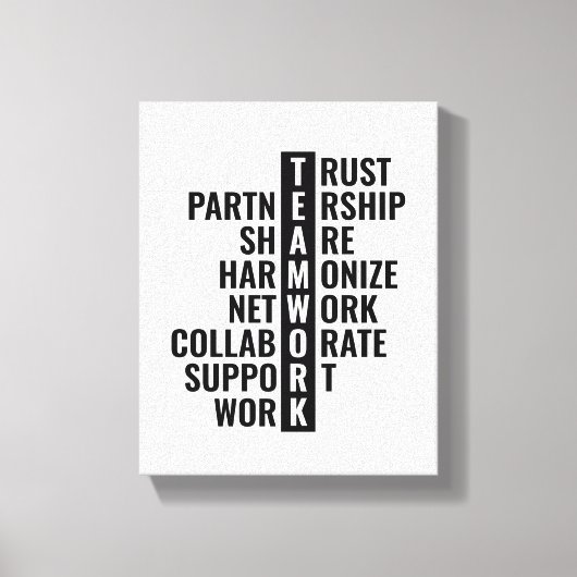 Teamwork Quote for Office and Home | Inspirational Canvas Afdruk (Voorkant)