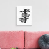 Teamwork Quote for Office and Home | Inspirational Canvas Afdruk (Insitu (Woonkamer))