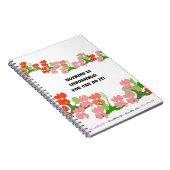 Teamwork Rode Bloemen Notitieboek (Rechterzijde)