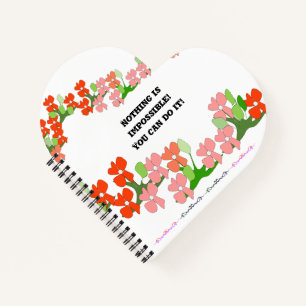 Teamwork Rode Bloemen Notitieboek