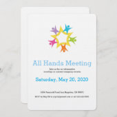 Teamwork Starburst Uitnodiging (Voorkant / Achterkant)