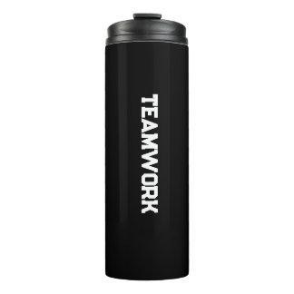 "TEAMWORK" Waterfles Thermosbeker