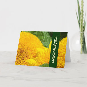TEAMWORK wenskaarten Personaliseer Zonnebloemen Kaart