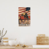 Teamwork Wins Poster (Keuken)